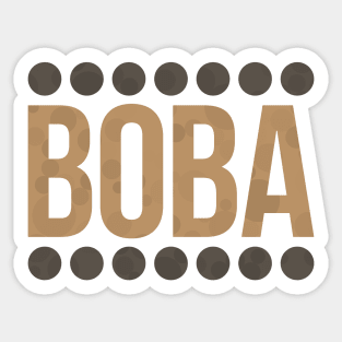 Boba Balls Typography Sticker